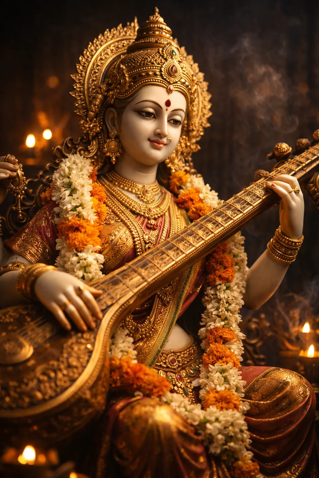Divine Goddess Maa Bhagwati / Saraswati representing Supreme Knowledge