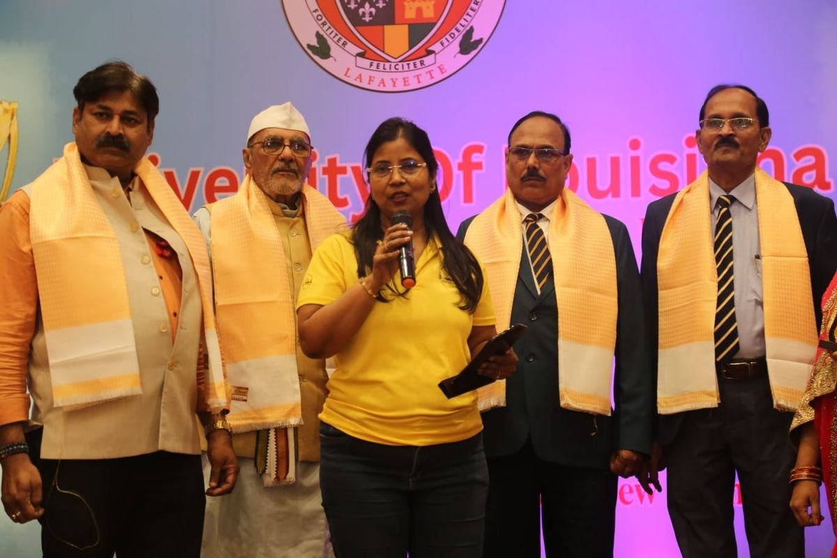Asia Book of Records grand convocation ceremony stage presenting international record honors to distinguished achievers