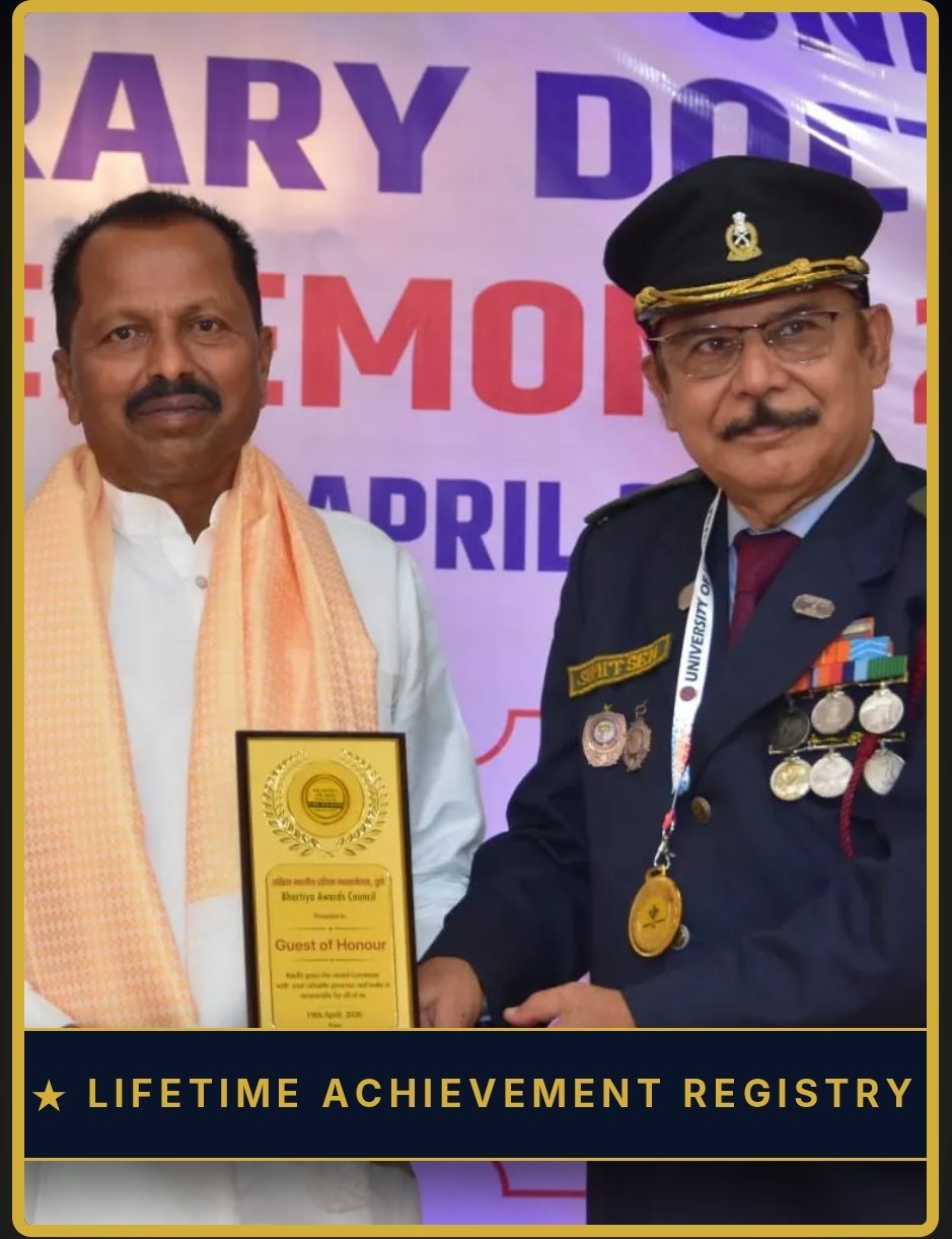 Dr. Ravindra Appa Jnyaneshwar Yelwande receiving Asia Book of Records Grand Master honor for philanthropy